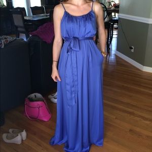 Maggy London Flowy Blue Maxi Dress